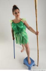 KATERINA STANDING POSE WITH SPEAR AND SWORD